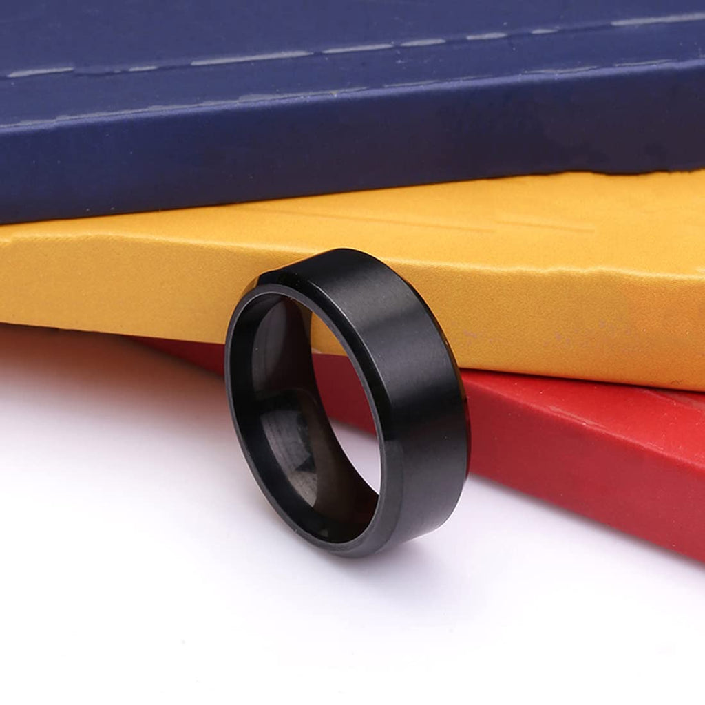 Black Stainless Steel Band Ring