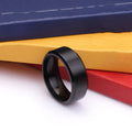 Black Stainless Steel Band Ring