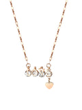 Rose Gold Heart Crystal Necklace
