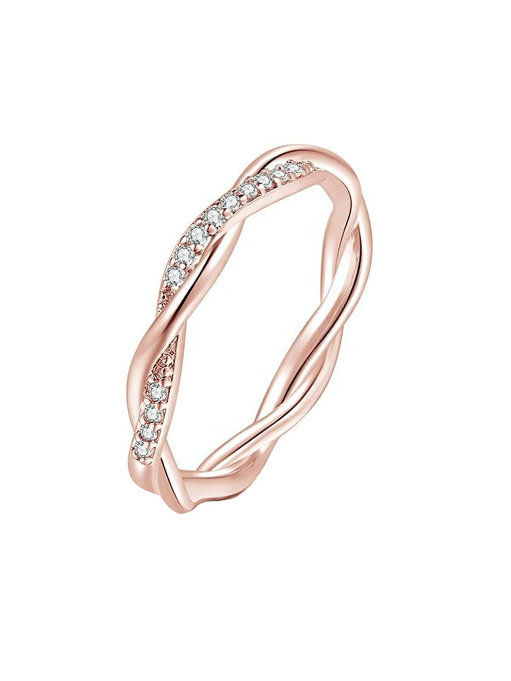 Silver Plated Cubic Zircon Crystal Ring