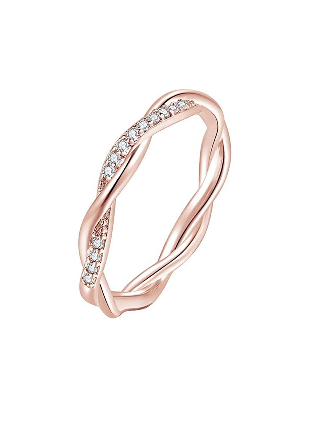 Silver Plated Cubic Zircon Crystal Ring