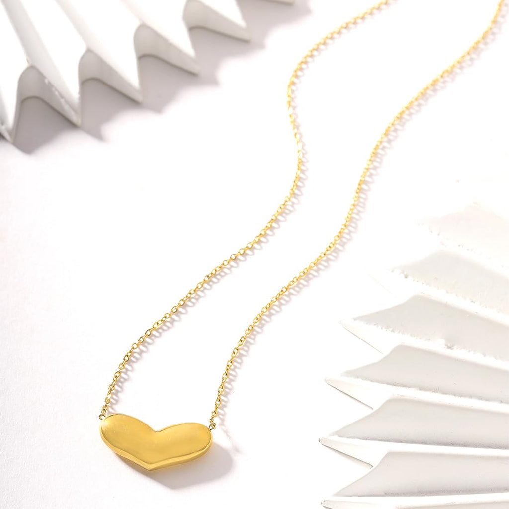 Heart Stainless Gold Pendant Necklace