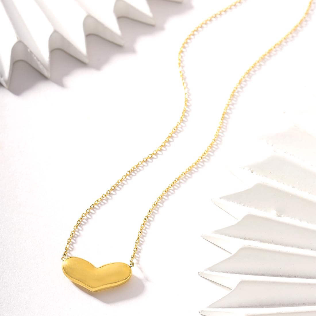 Heart Stainless Gold Pendant Necklace