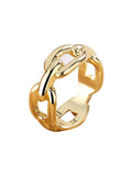 Gold Tone Chain Designed Finger Ring