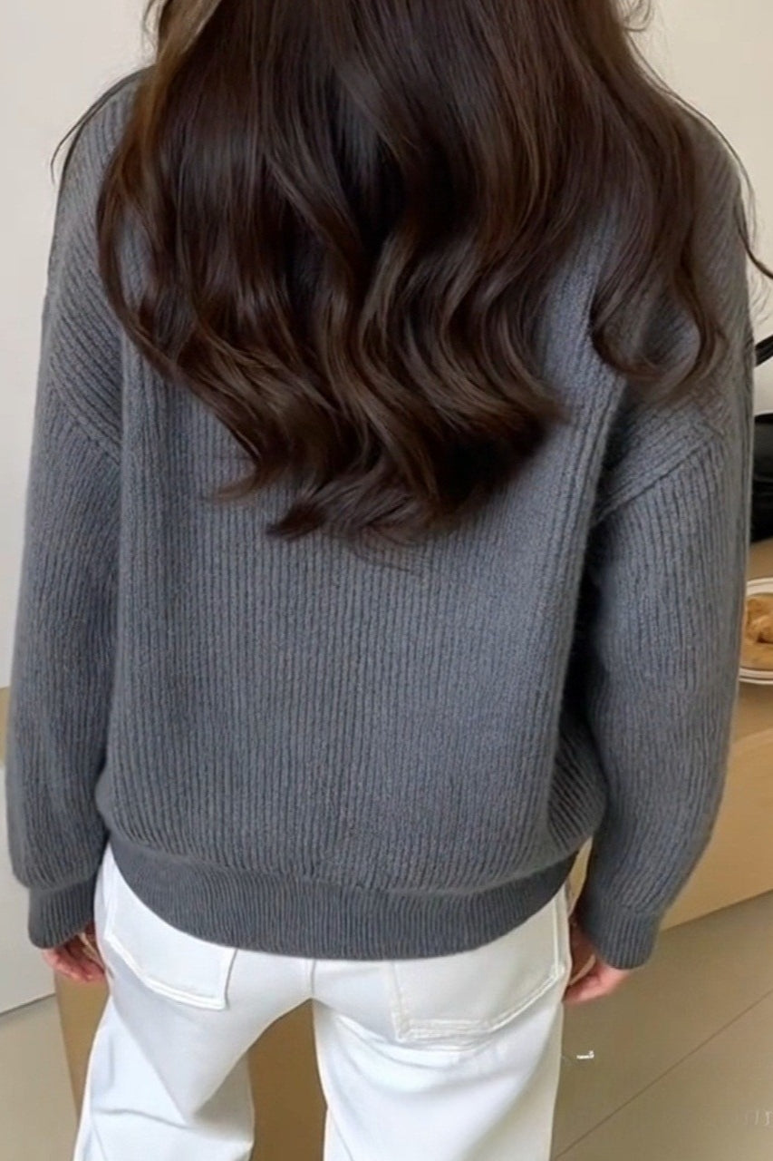 Relaxed High Neck Sweater