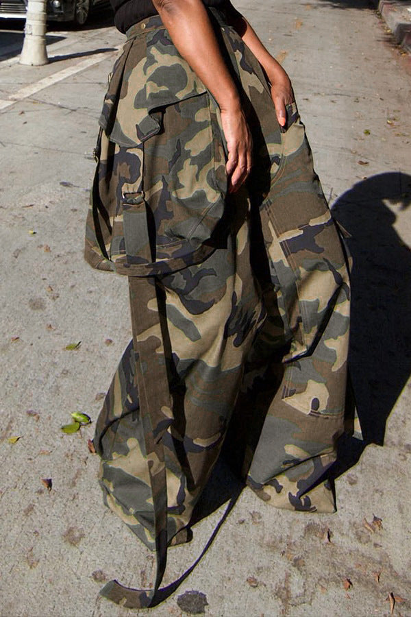 Casual Camo Multi-Pocket Pant