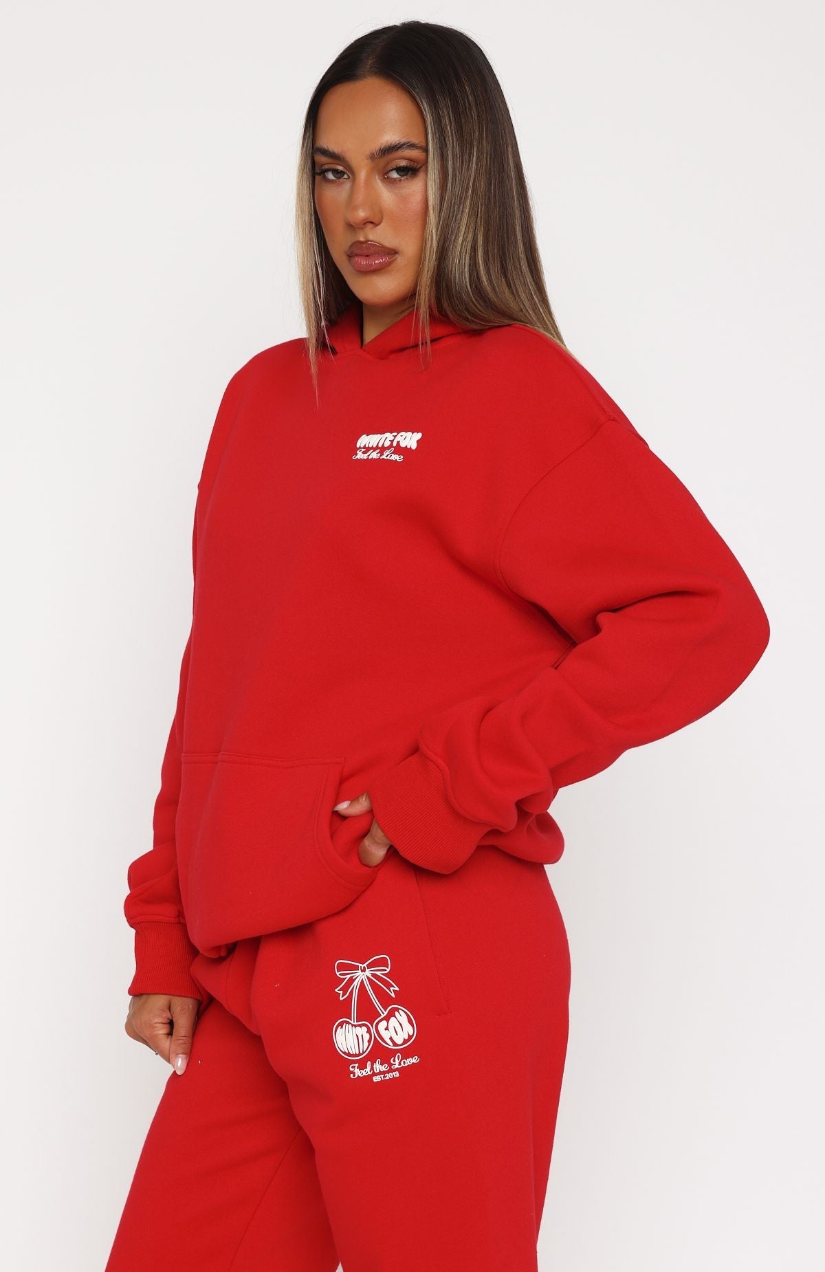 Love Life Oversized Red Hoodie