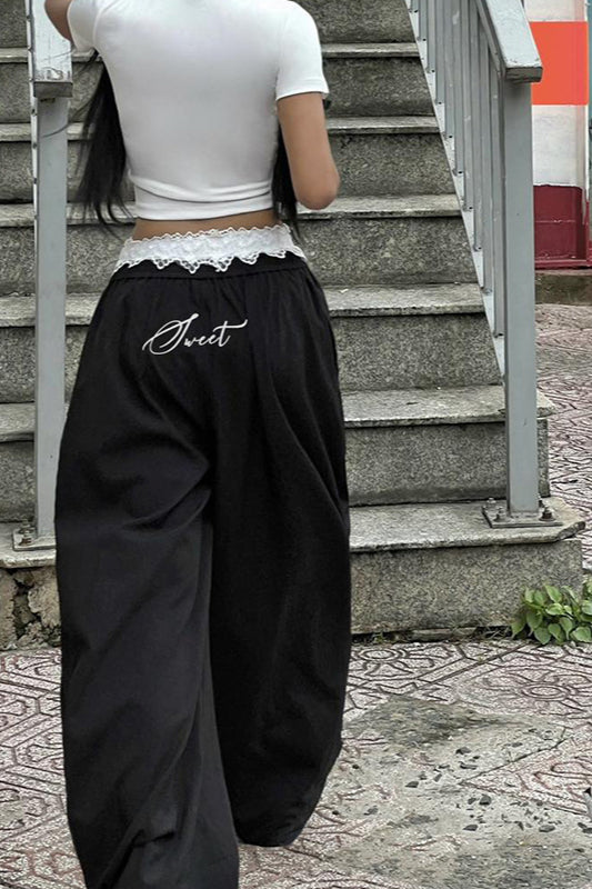 Street Lace-Detail Pant