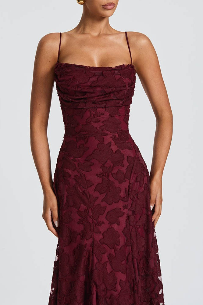 Chiffon Open Back Elegant Maxi Dress