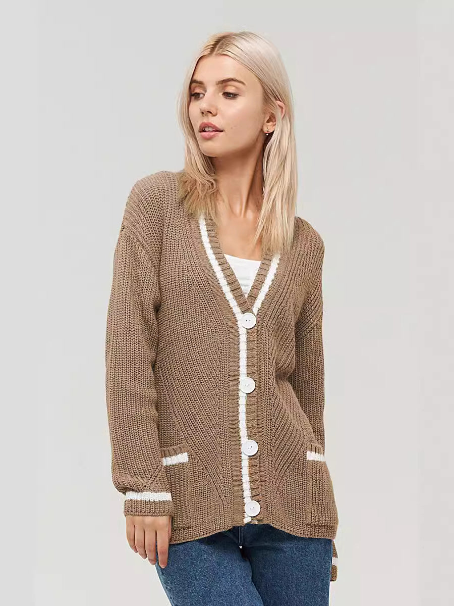Colorblock Knitted Cardigan