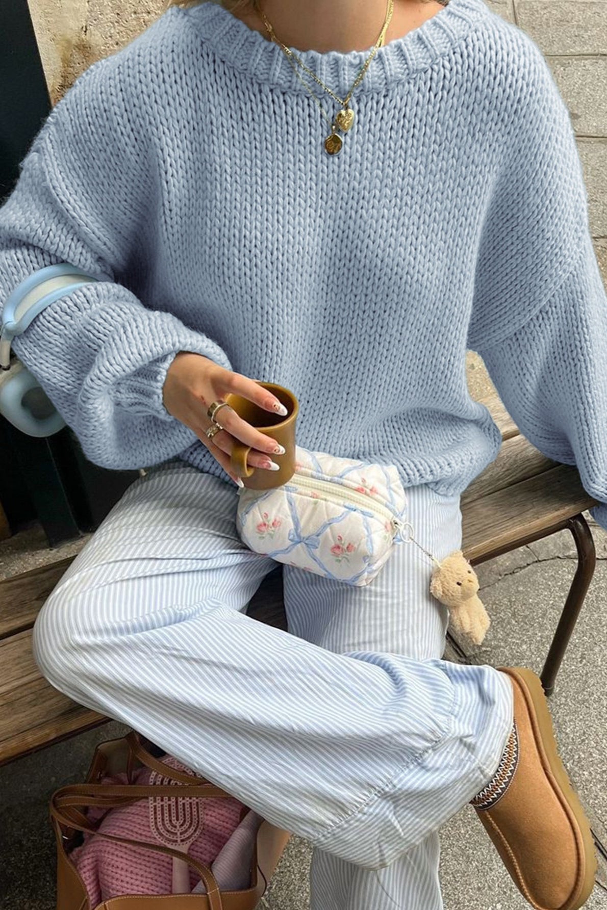Basic Crew Neck Layered Sweater