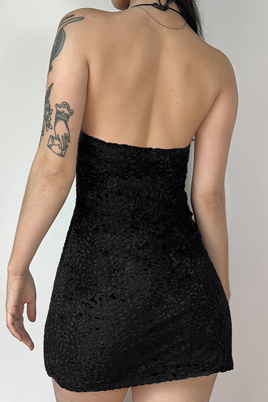 Transparent Backless Gothic Dress