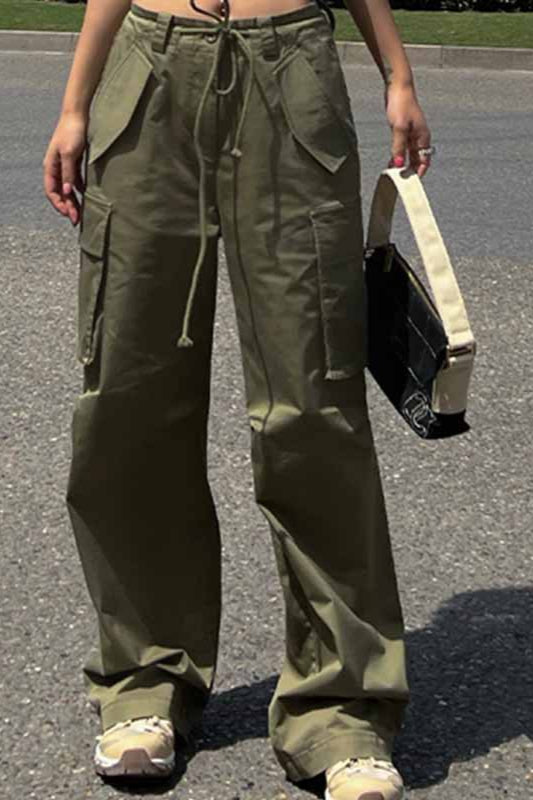 High Waist Slim Straight Pant