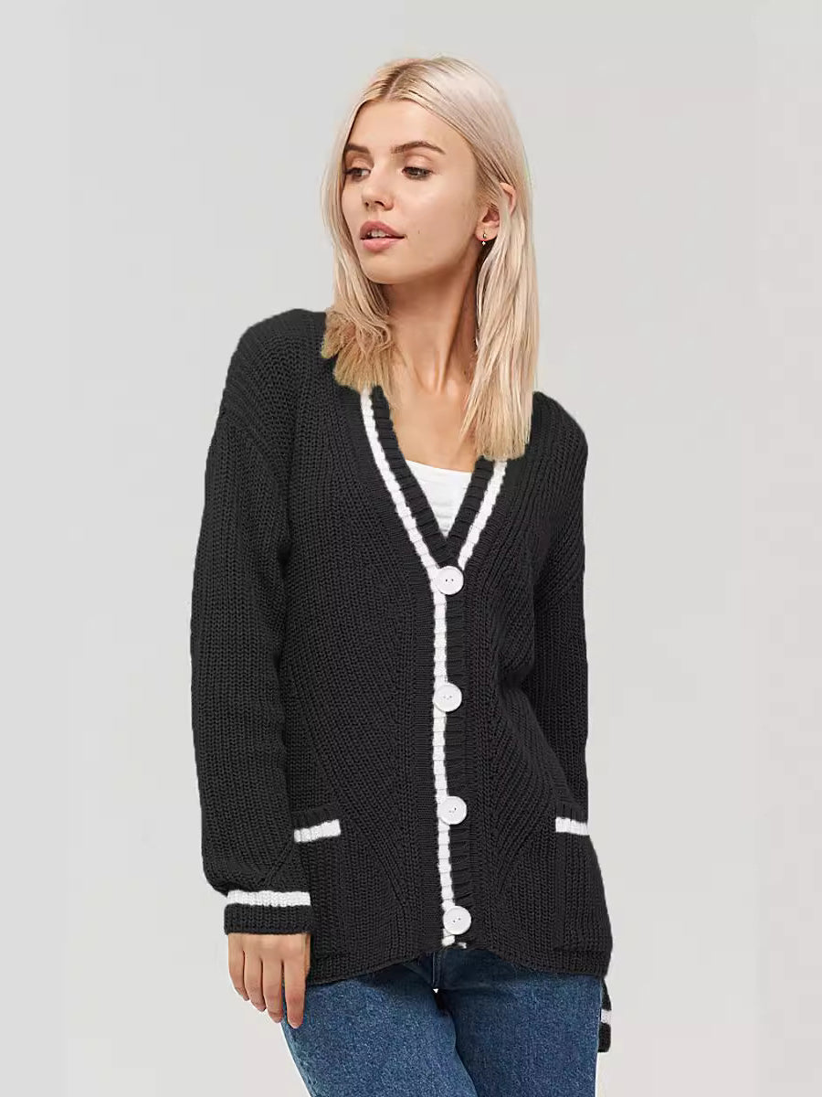 Colorblock Knitted Cardigan