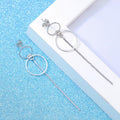 Double Circle Tassel Dangle Earring