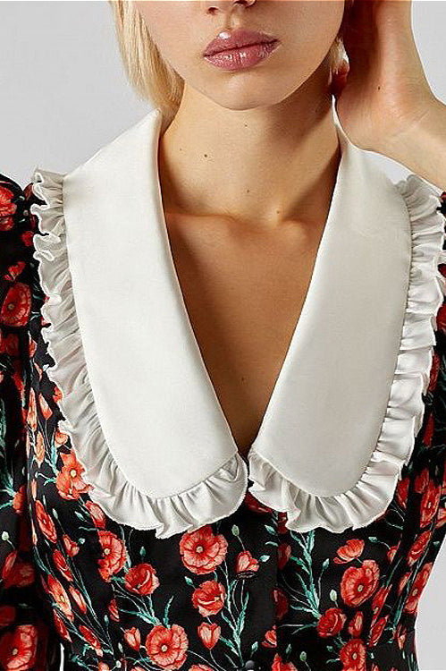 Cinched Waist Stylish Floral Dress
