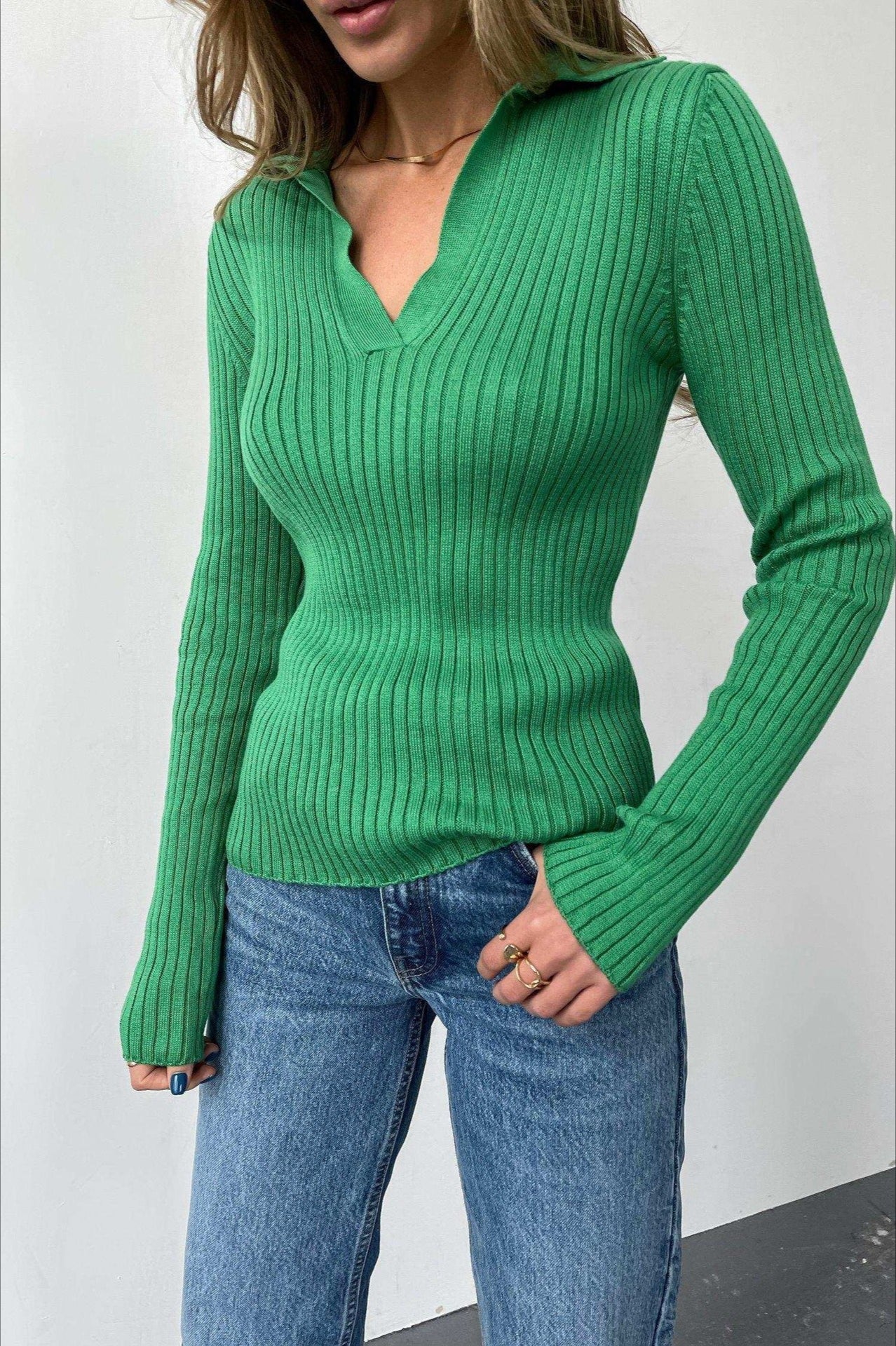 Slim Fit Polo Neck Sweater