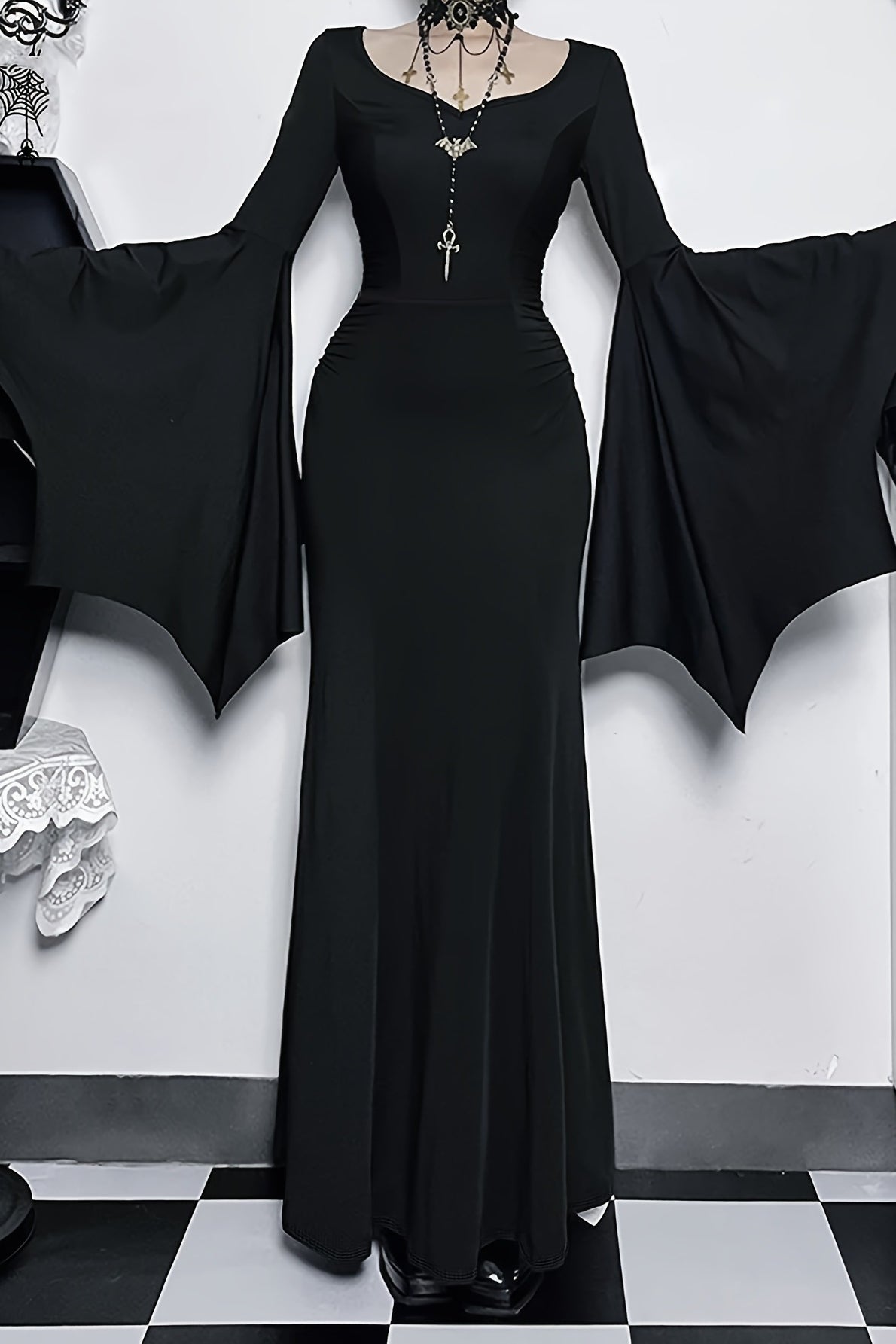 Batwing Slimline Gothic Dress