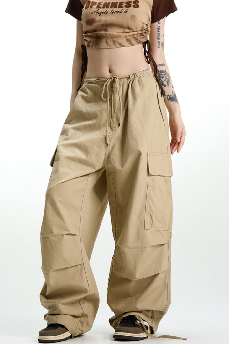 Retro Khaki Wide-Leg Pant