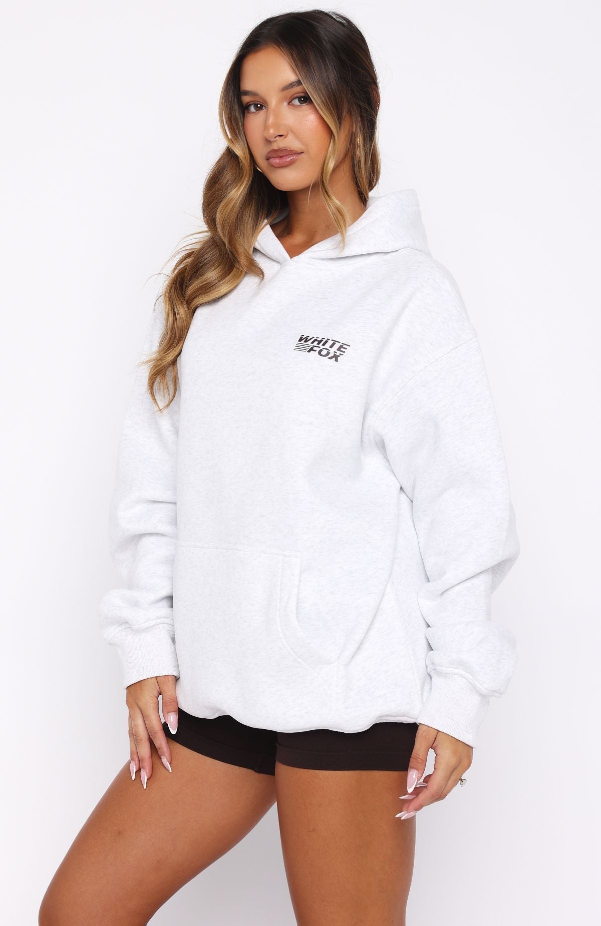Name Of Game Oversized Grey Marle Hoodie