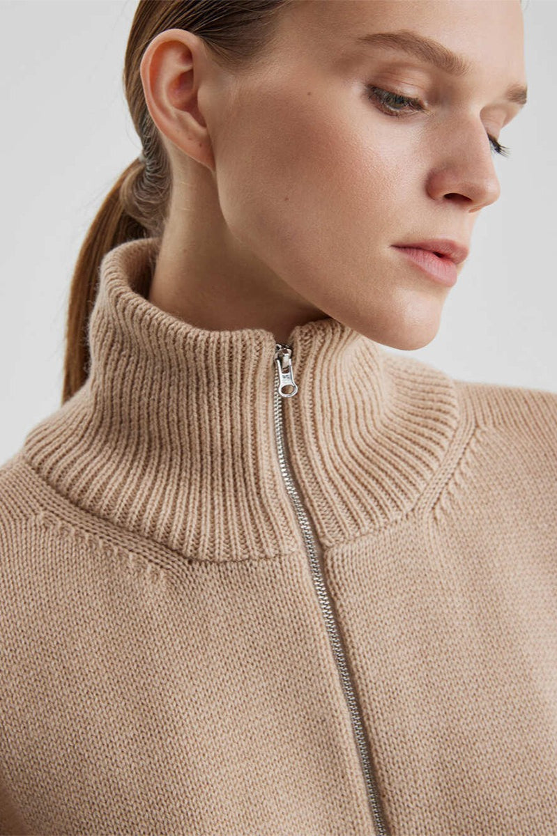 Warm Half Zip Knitted Sweater