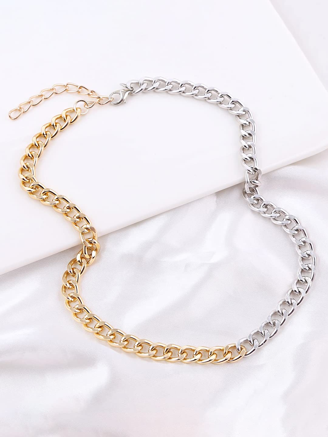 Dual Toned Link Chain Necklace