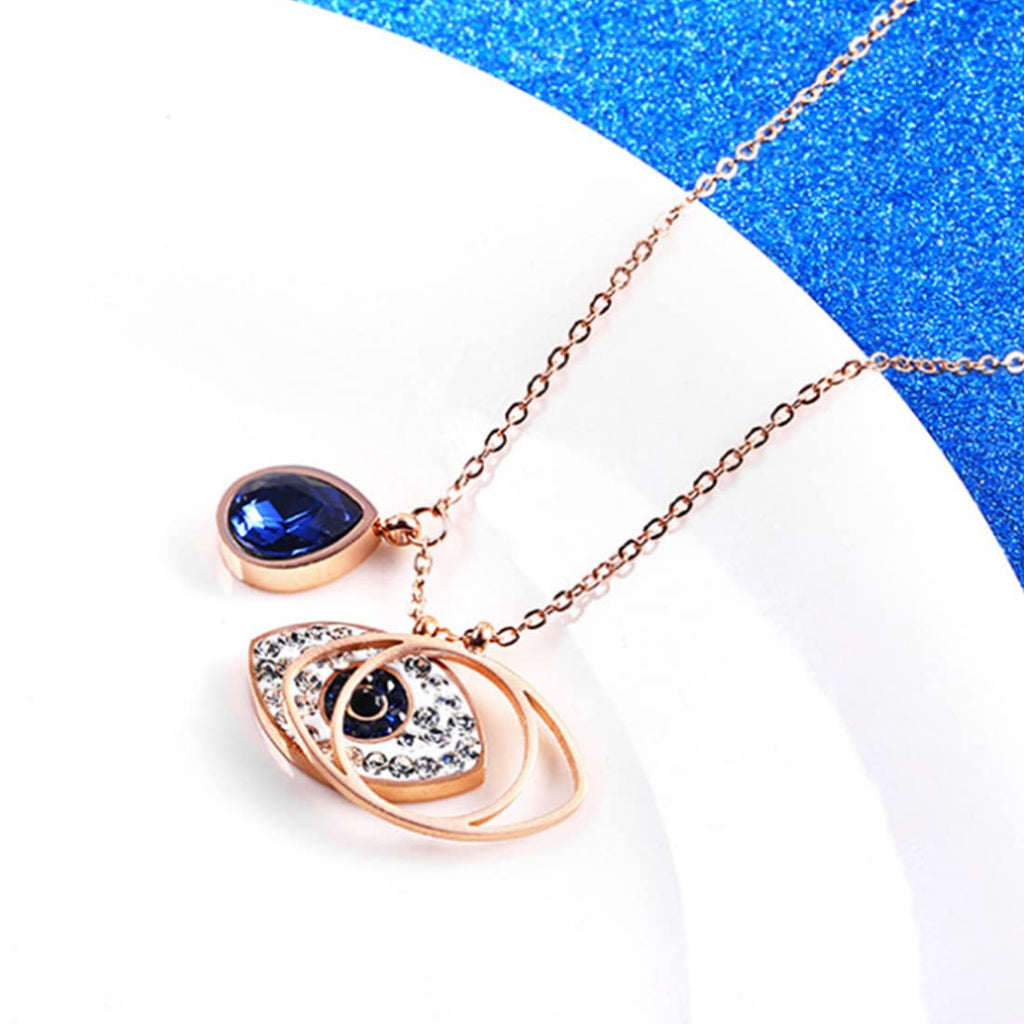 Rose Gold Stainless Simple Pendant Necklace