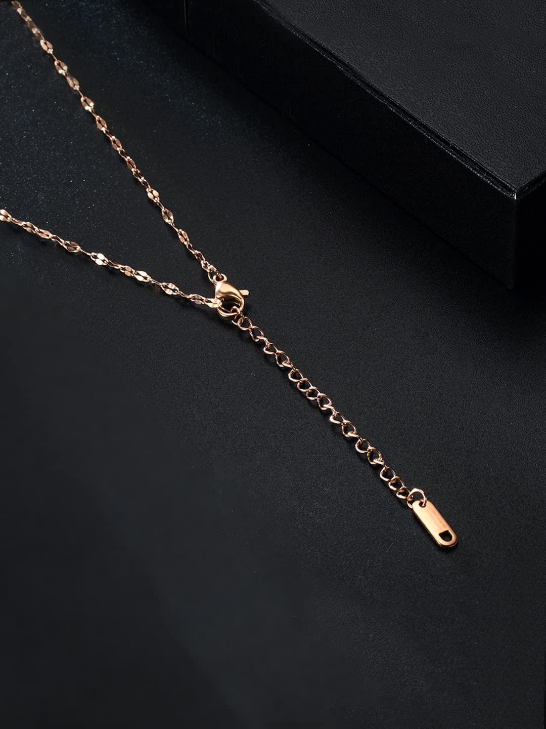 Rose Gold Heart Crystal Necklace