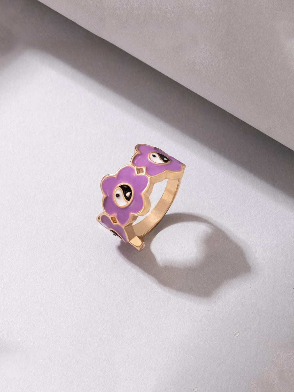Gold Plated Purple Midi Finger Ring