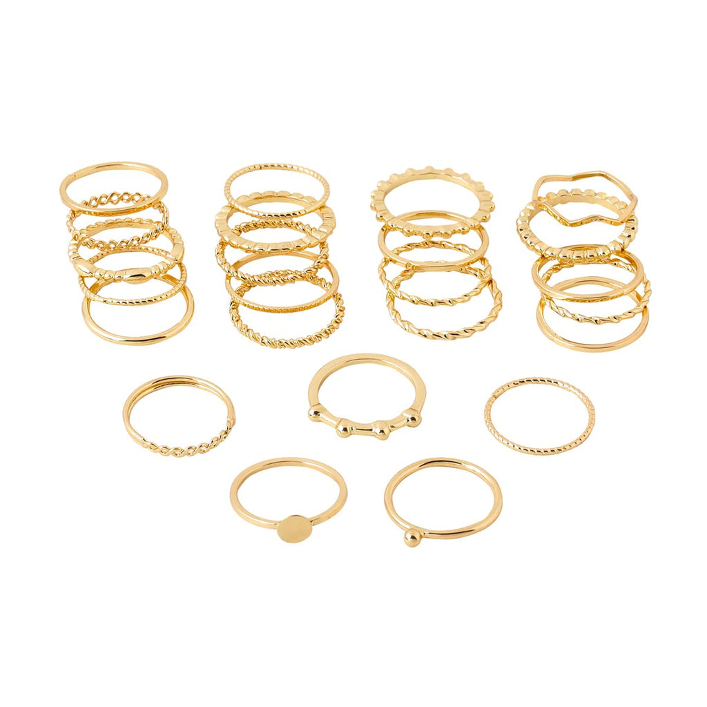 Gold Plated Twenty Four Piece Golden Ring
