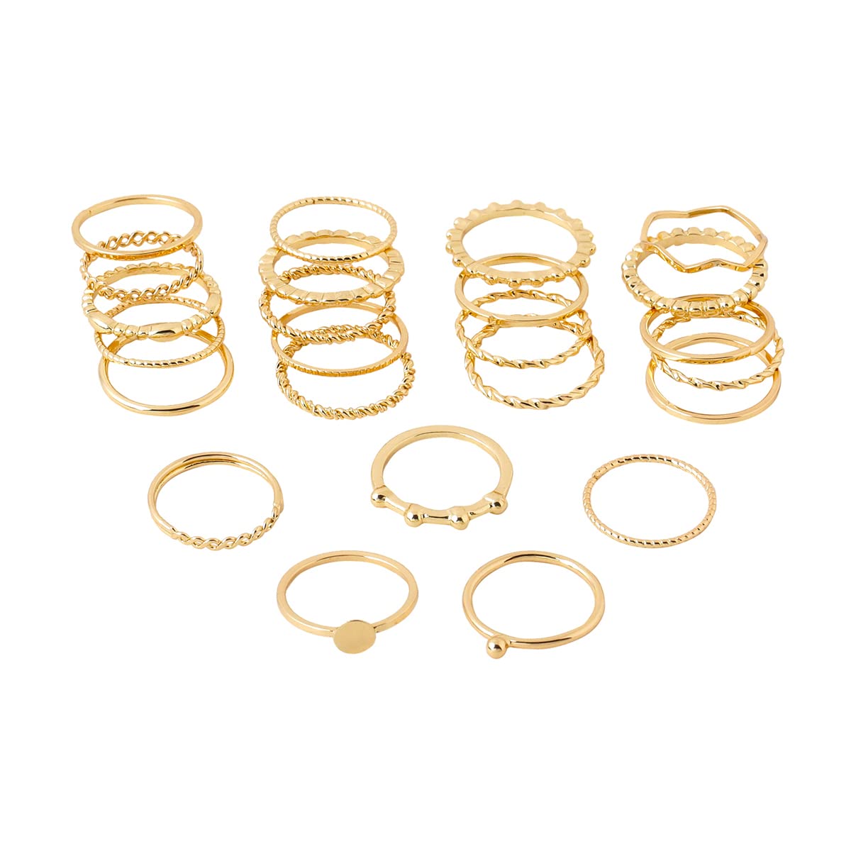 Gold Plated Twenty Four Piece Golden Ring