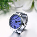 Purple Dial Stainless Steel Watch Ring