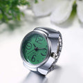 Green Dial Stainless Steel Watch Ring