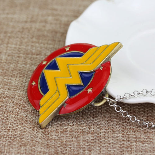 Wonder Woman Symbol Multicolor Necklace