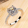 Silver Plated Sparkling Crystal Adjustable Ring