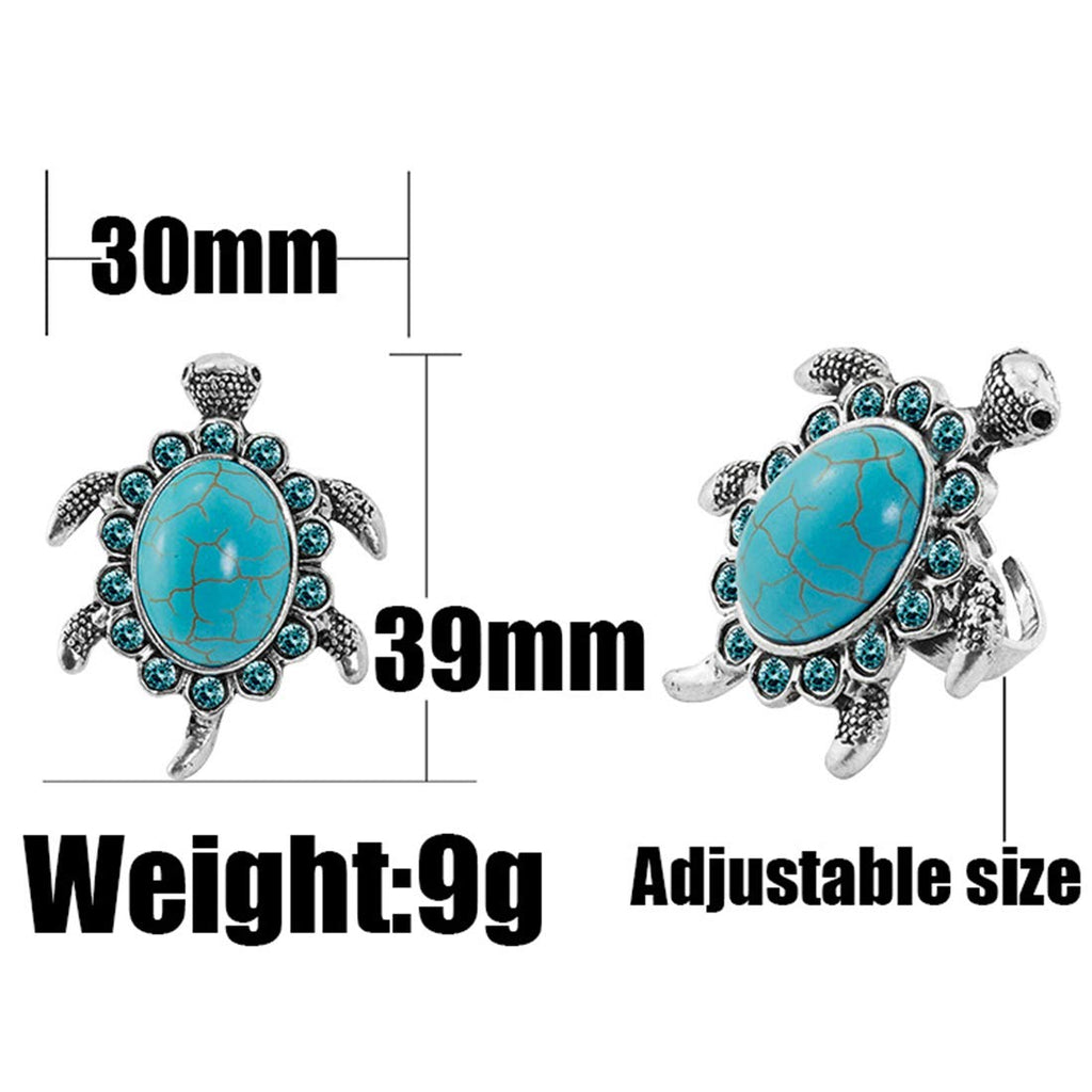 Turquoise Tortoise Silver Plated Ring