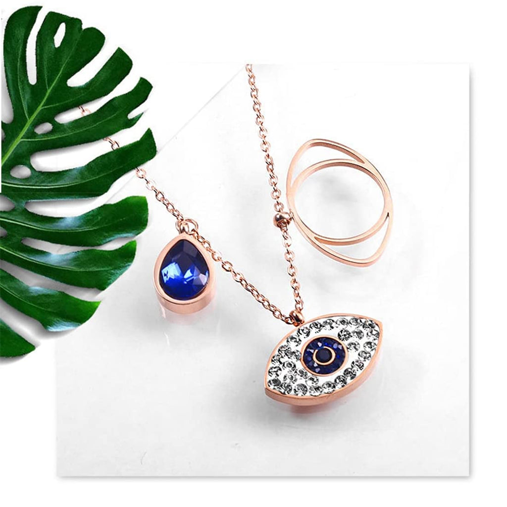 Rose Gold Stainless Simple Pendant Necklace