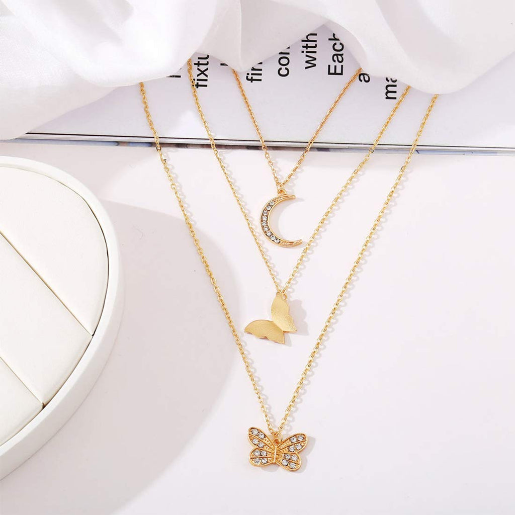 Gold Multilayer Chain Choker Necklace
