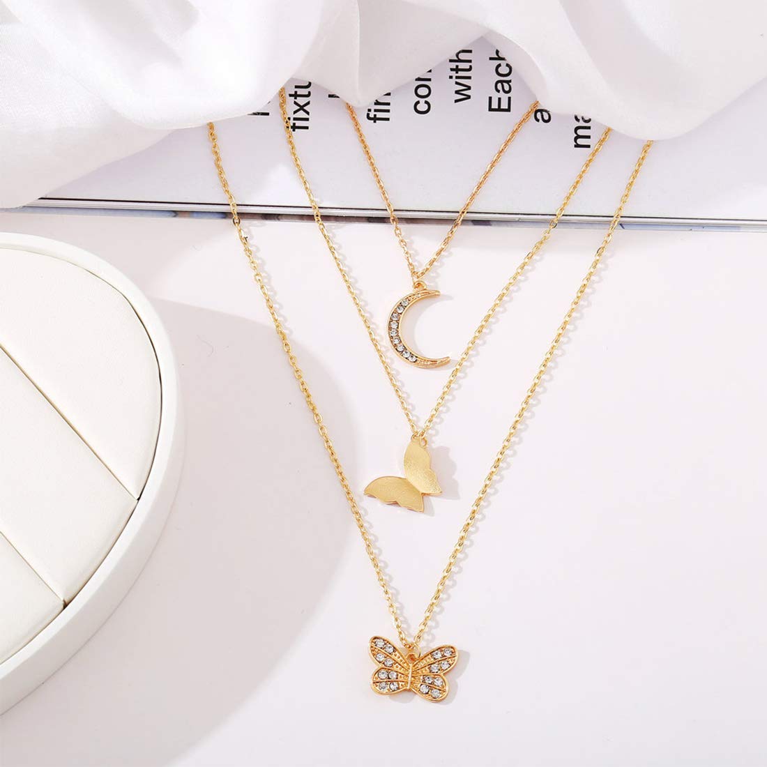 Gold Multilayer Chain Choker Necklace