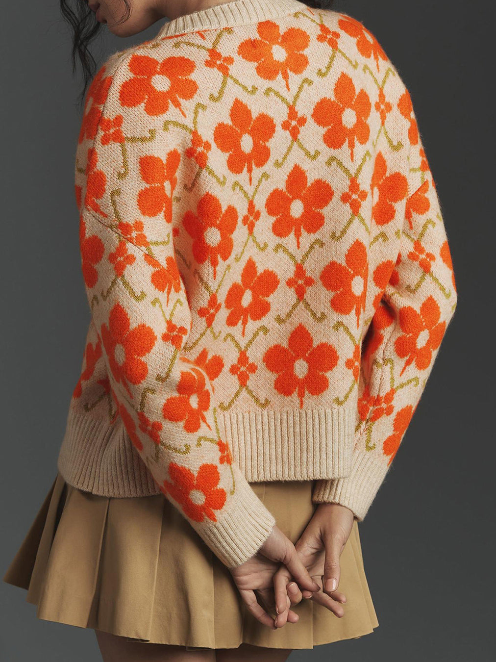 Long-Sleeve Patterned Cardigan