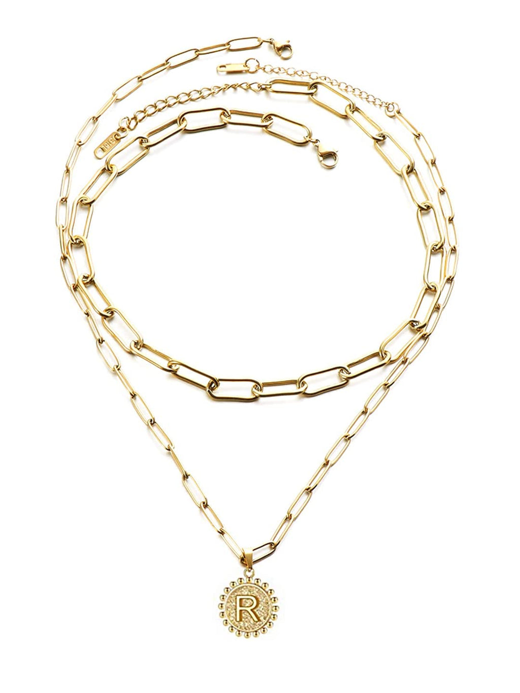 Gold Charm Interlinked Pendant Necklace