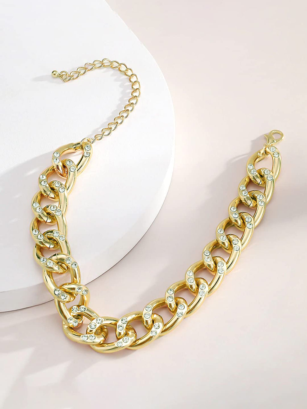 Golden Cuban Link Choker Necklace