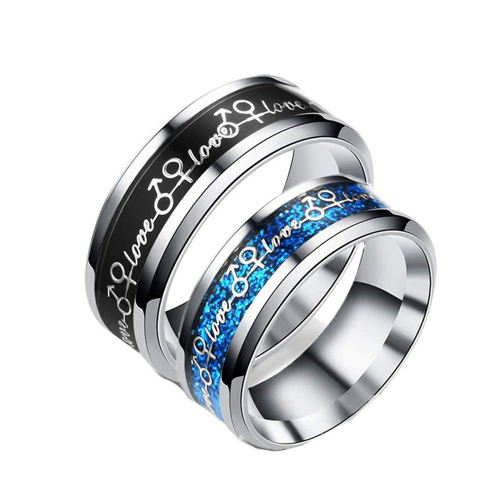 Carbon Fibre Titanium Steel Couple Ring