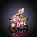 Multicolor Swiss Zircon Adjustable Ring