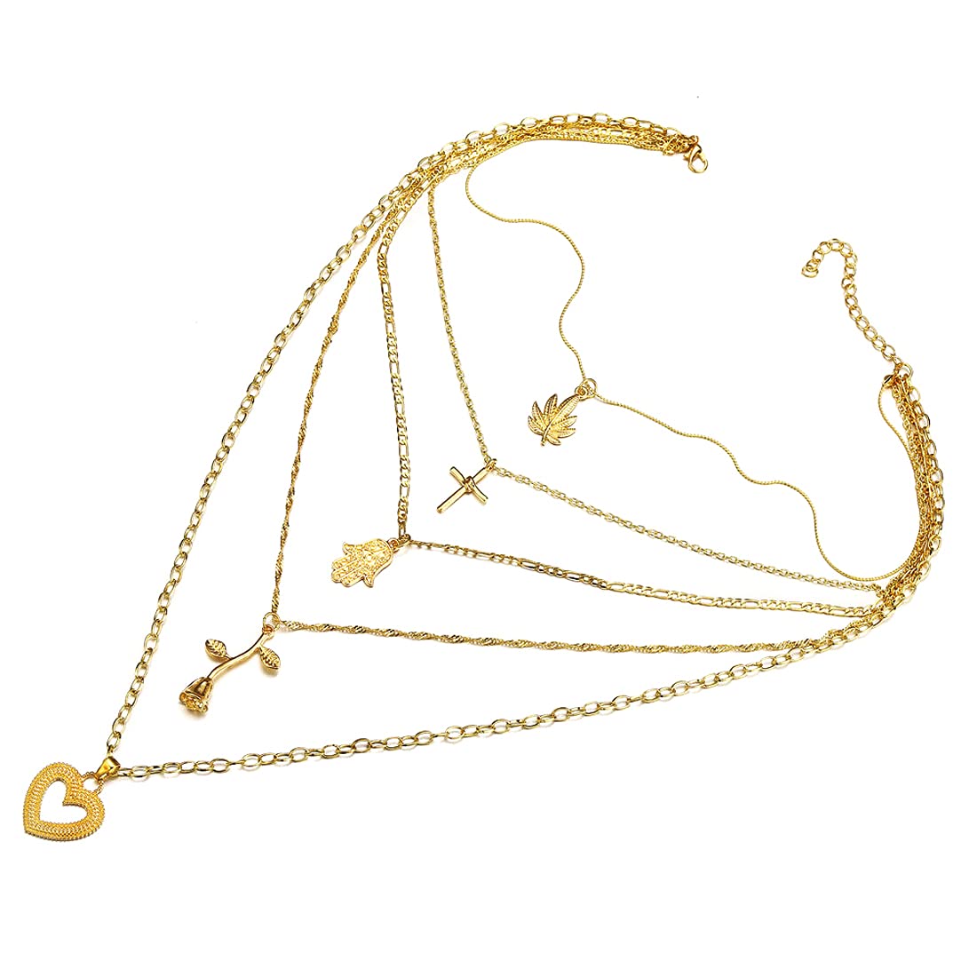 Silver Gold Layered Choker Necklace