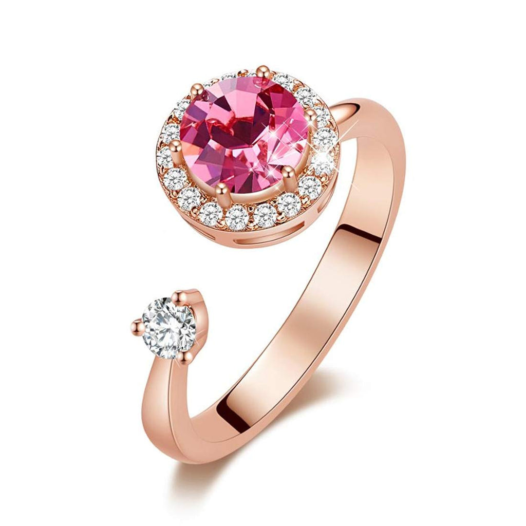 Rose Gold Swarovski Rotating Crystal Ring