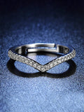 Silver Cubic Zircon Valentine Crystal Ring