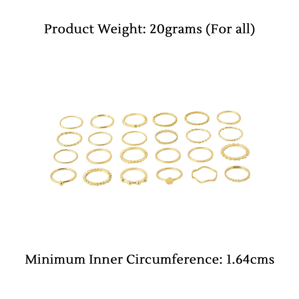 Gold Plated Twenty Four Piece Golden Ring