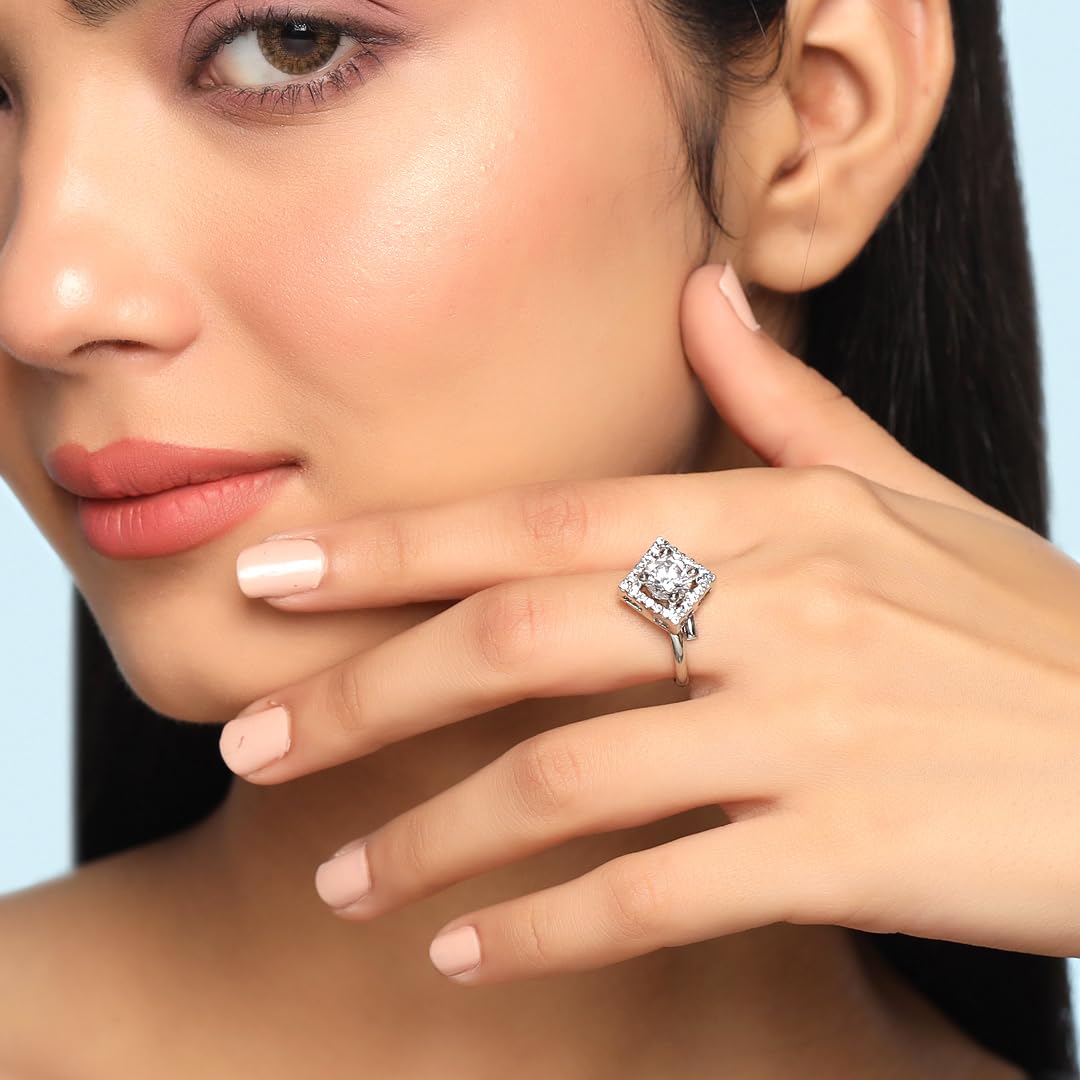 Silver Tone Three Piece AD Adjustable Ring