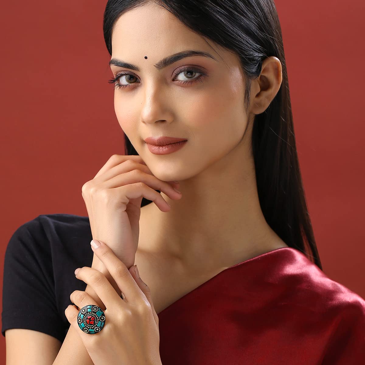 Gold Tone Laac Five Piece Ring